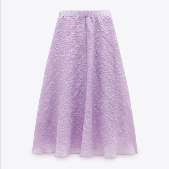 NWT ZARA lilacβSkirt Jacquard - Picture 4 of 7